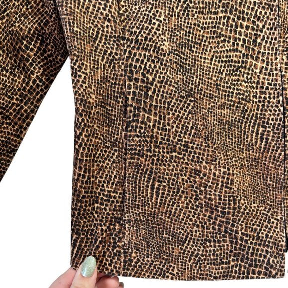 Retro Y2K Animal Print Fitted Zip Up Jacket - Picture 8 of 11